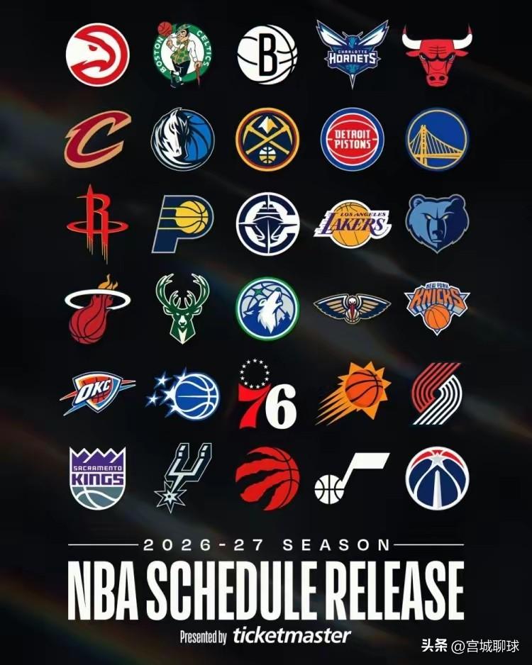 NBA2026-2027赛季赛程近期就要公布了，季前赛基本在10月初进行，还有两