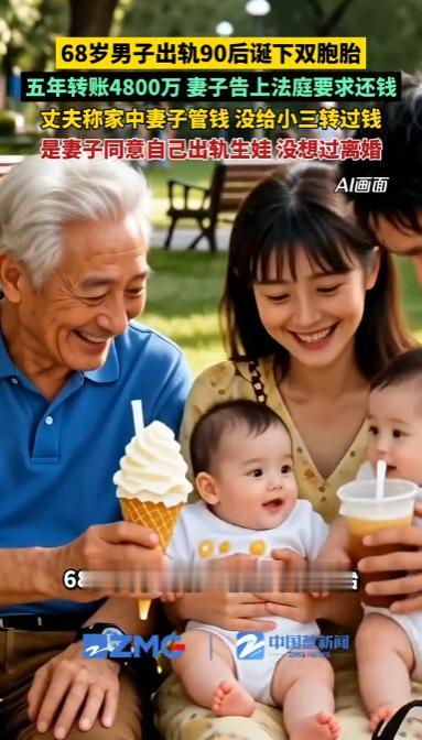 太炸裂了！江苏扬州，一68岁男子与90后女子婚内出轨并生下双胞胎，5年间以公司名