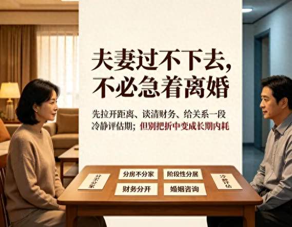 夫妻实在过不下去，不必急着离婚，还有几种折中方式
