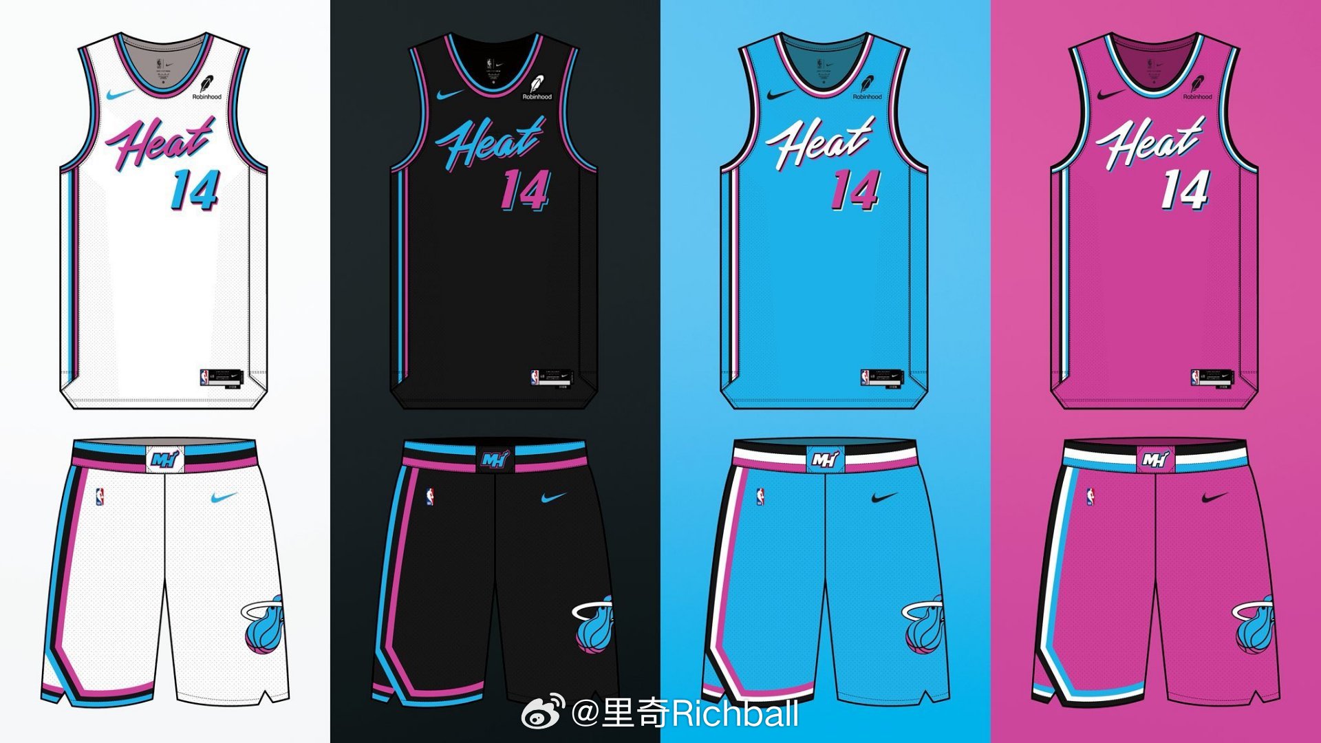 热火注册新字体商标后，潜在的新队服设计图曝光 ​​​