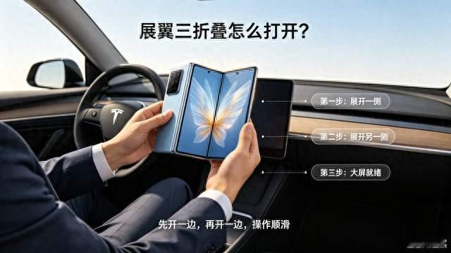 余承东上手演示！华为新款三折叠来了