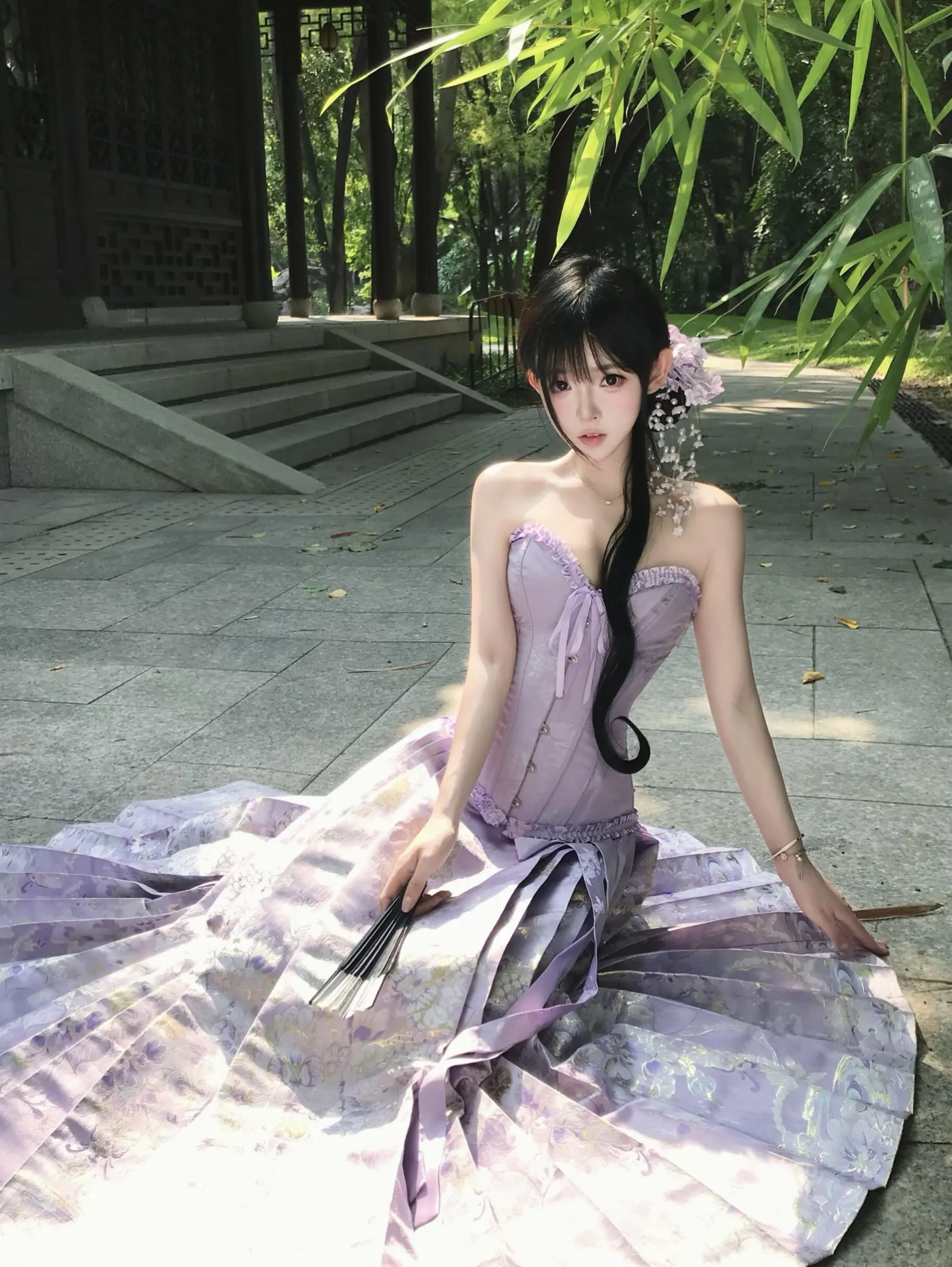 陷落于紫色温柔 紫裙 汉服美学
