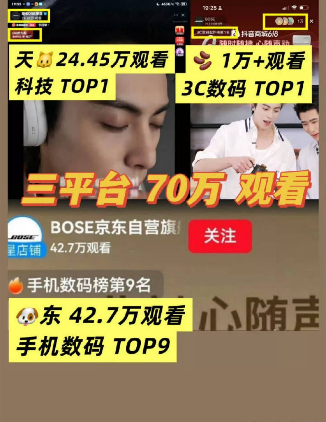 昨晚好多人在看王鹤棣！！ 