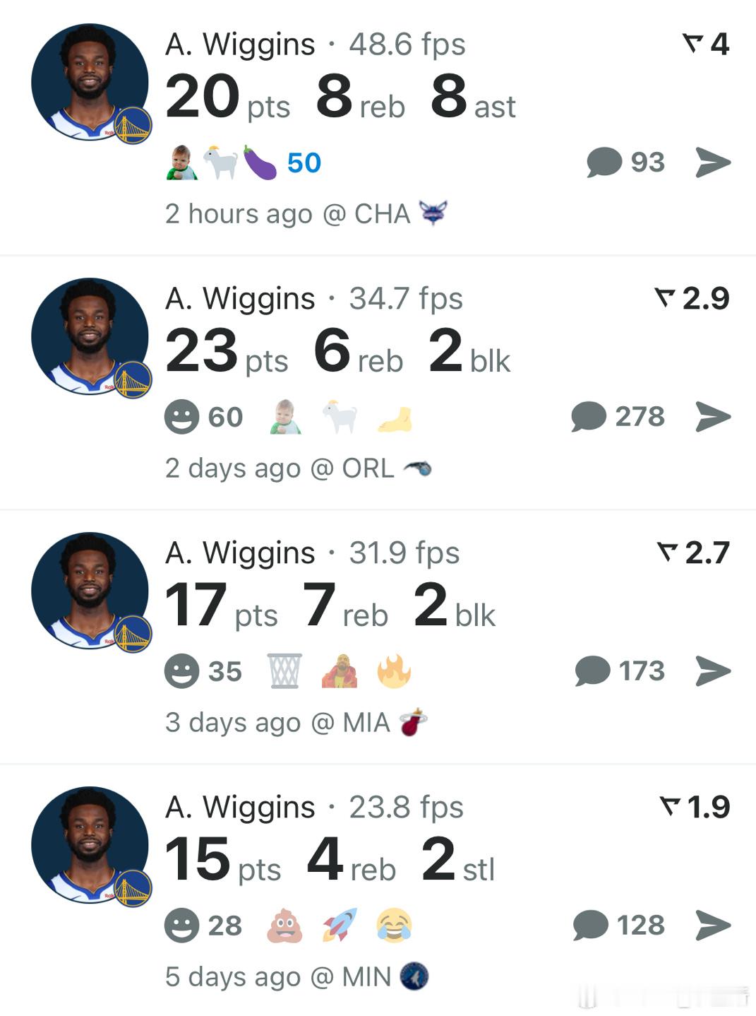 维金斯最近有点回暖了了[笑cry][笑cry]#金州勇士[超话]##勇士vs黄蜂