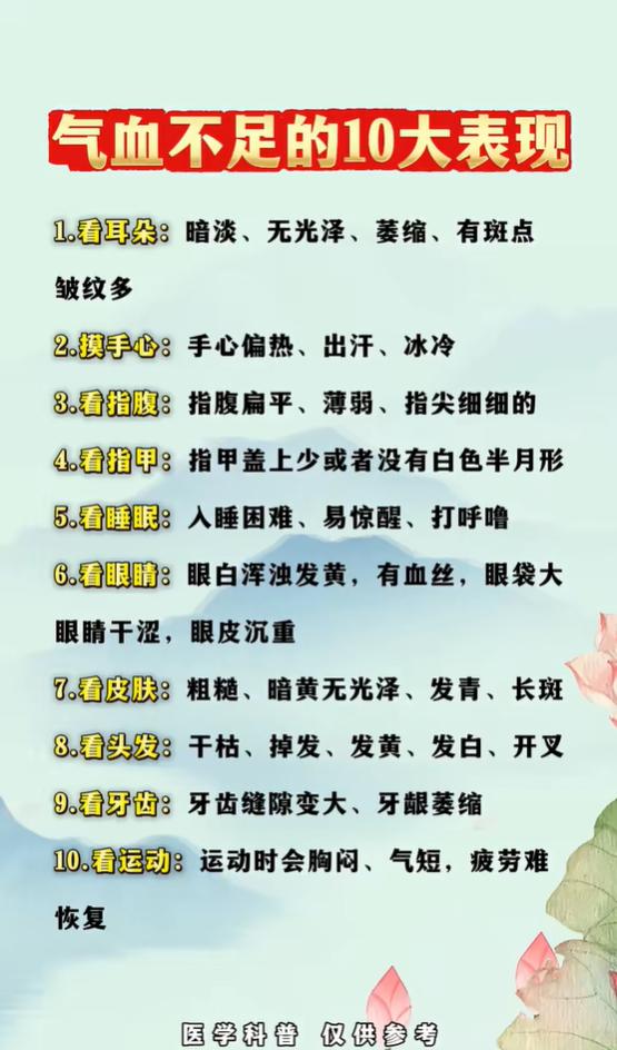 从五官体态，看懂气血不足的身体信号
