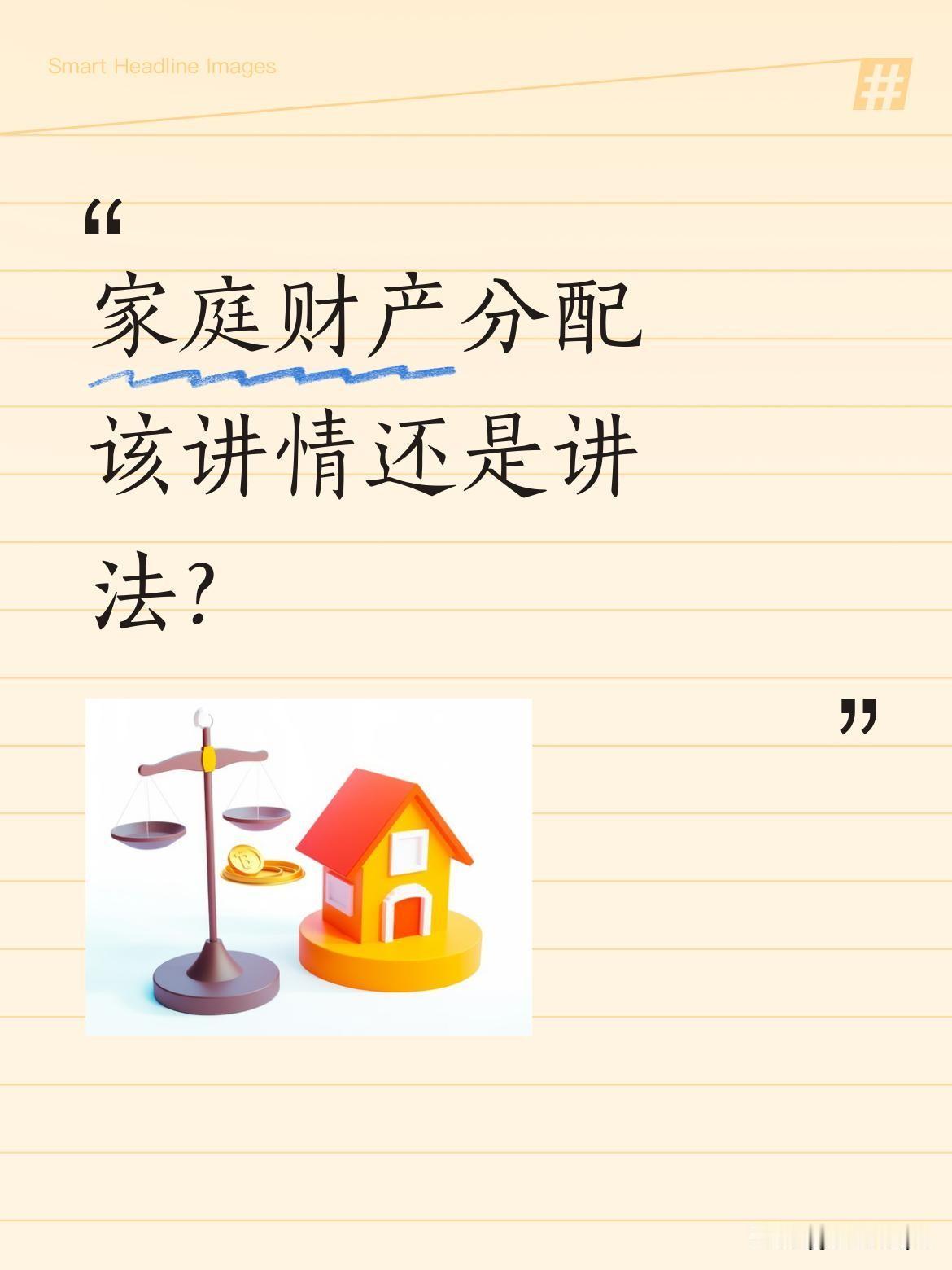 家庭财产分配该讲情还是讲法？
有网友分享：父亲在自己家生活六年，老家拆迁得300
