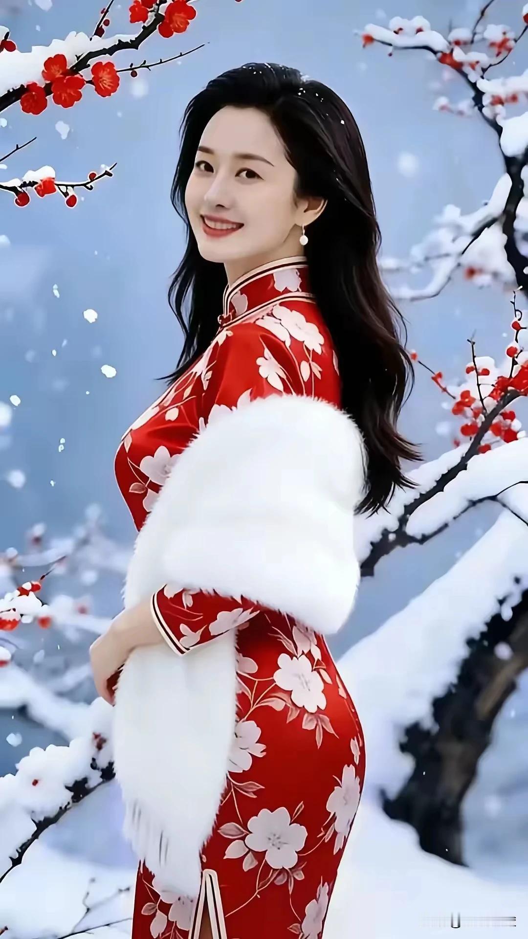 《美韵玉姿》
美韵天成玉琢裁，
笑由心绽似花皑。
心藏绮梦情难尽，
梅花香自苦寒