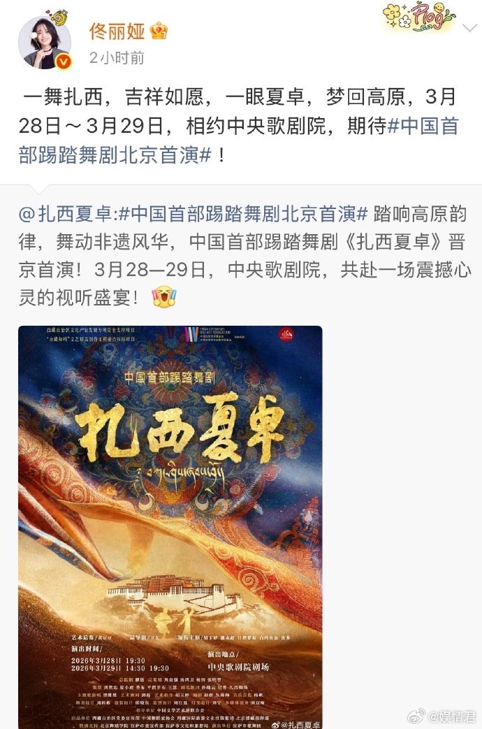 佟丽娅给中国首部踢踏舞打call中国首部踢踏舞剧北京首演 救命救命? 被佟丽娅推