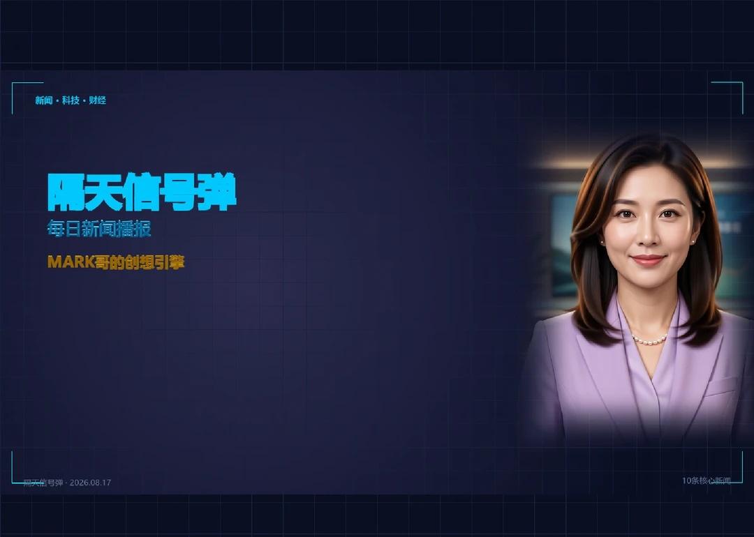 【8月17日信号弹】| 10条核心新闻
今天10条新闻，3分钟看完 📺✨早上好