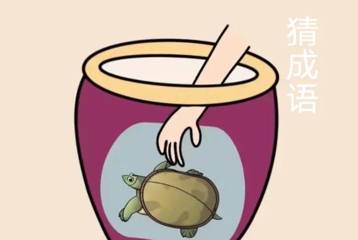 瓮里那只龟，逃不掉了！

下一秒就被拎起，像从口袋掏糖。

成语“瓮中捉鳖”就是
