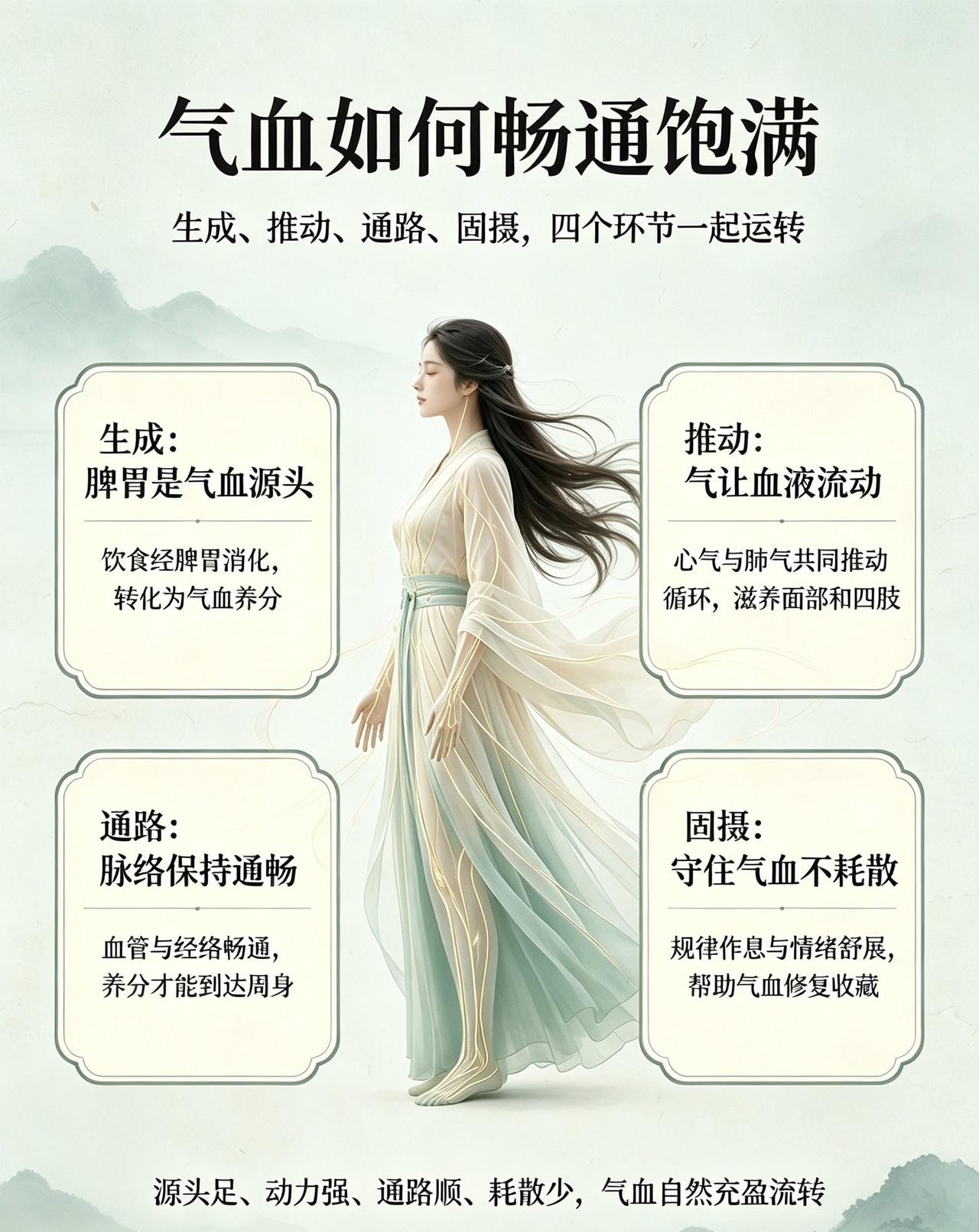 气血如何，畅通饱满？

最近试了套自己摸索出的气血调理小妙招，核心是四条通路协同