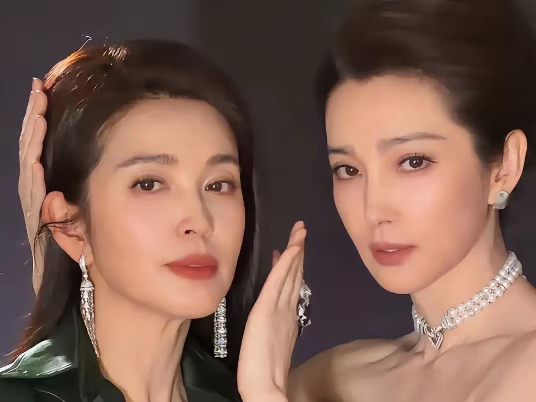 哇哦！我怎么感觉李雪比李冰冰本人还像李冰冰呢。
没想到李冰冰和妹妹李雪长得这般相