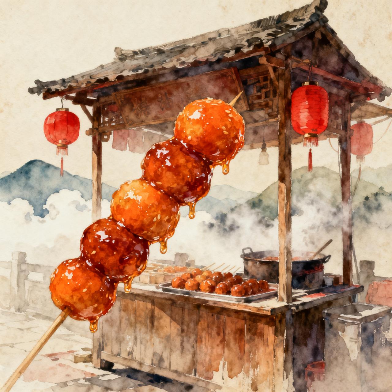 小区门口新来了家糖油果子摊，排队的时候就被那股子焦糖香勾得走不动路，阿姨的手法干
