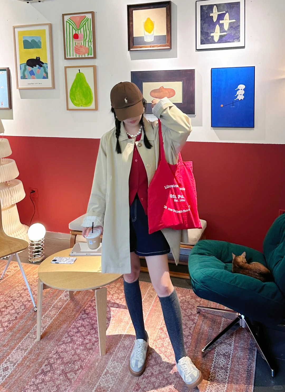 秋冬风衣穿搭🧥来新店喝咖啡☕️
