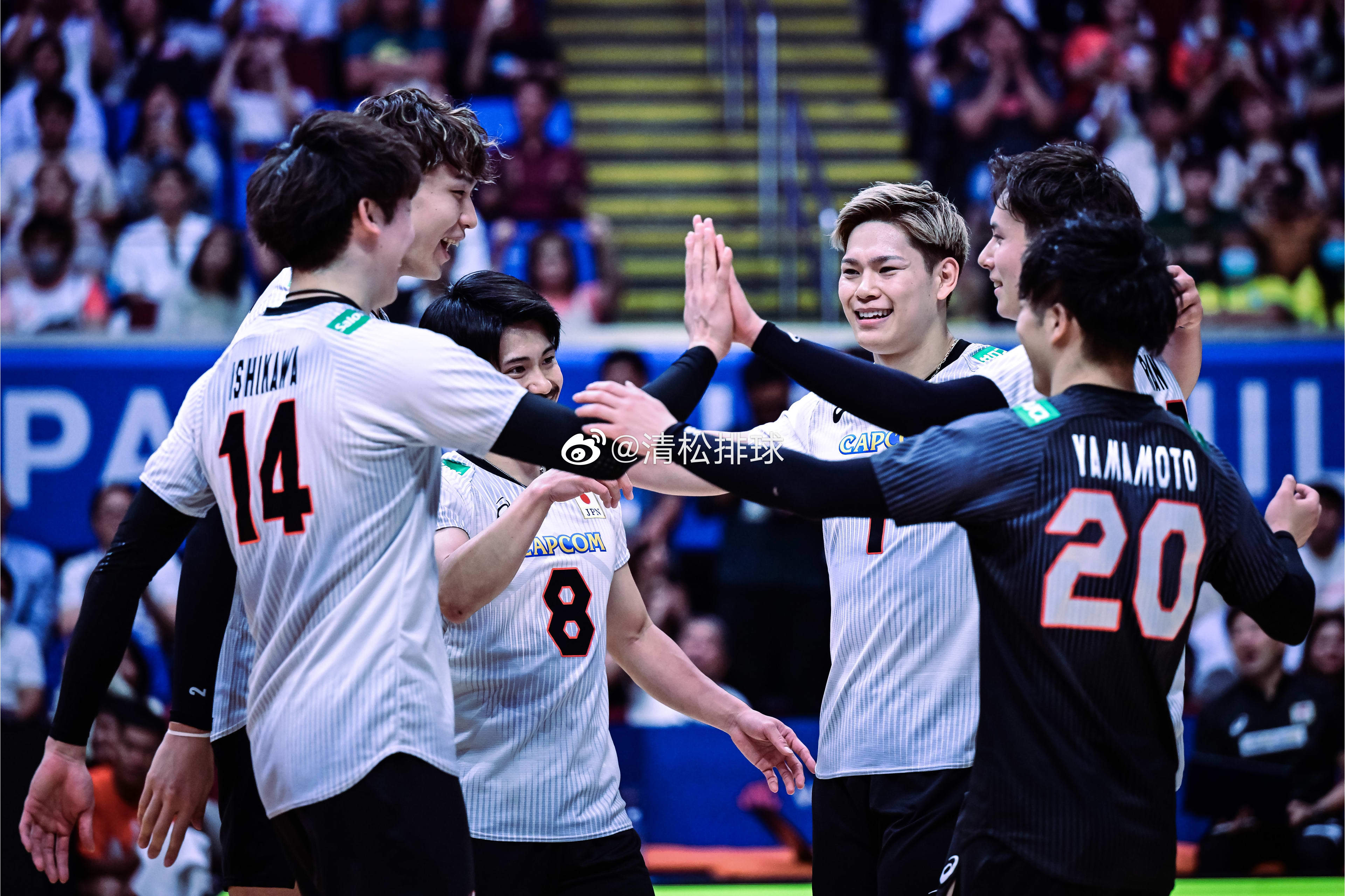 中国男排2-3日本男排日本男排个人得分：石川祐希：19分（35扣16中1失误3被