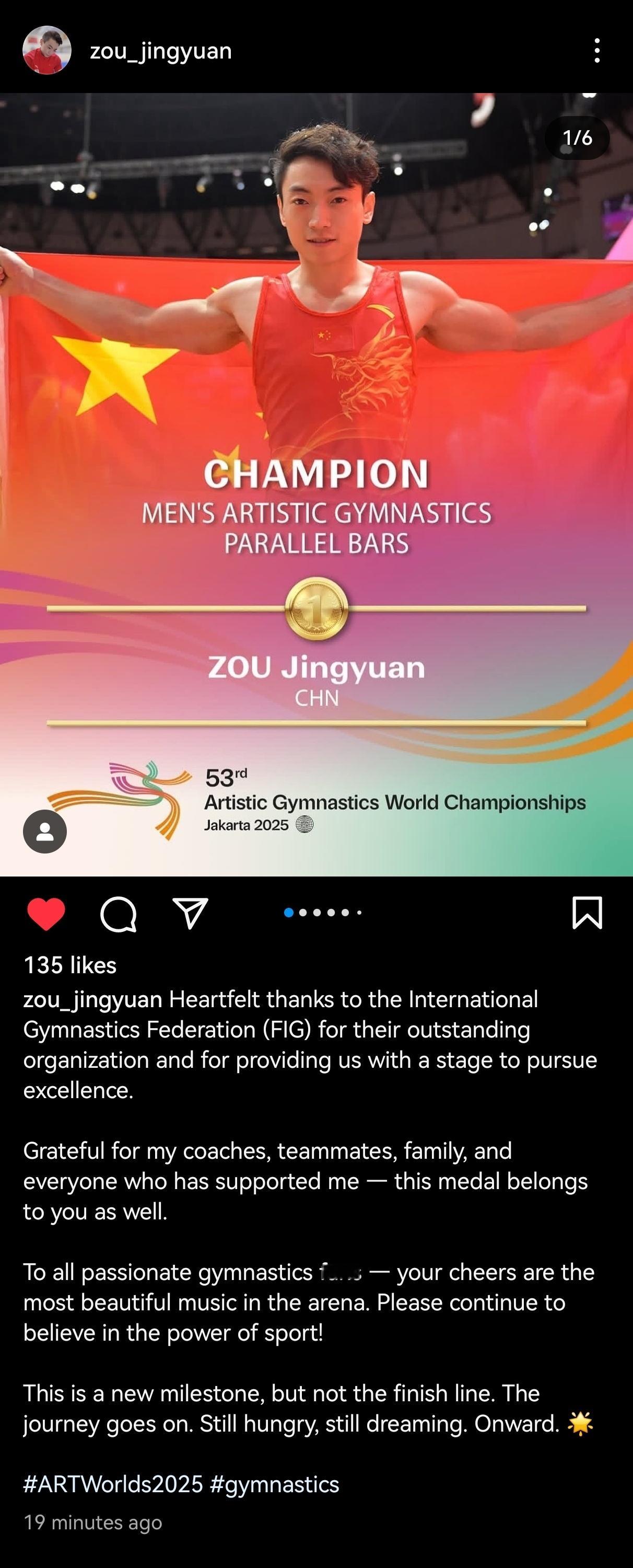 衷心地希望我园多年以后退役后，能去高校搞体操科研，顺便去FIG兼一下职[拜托] 