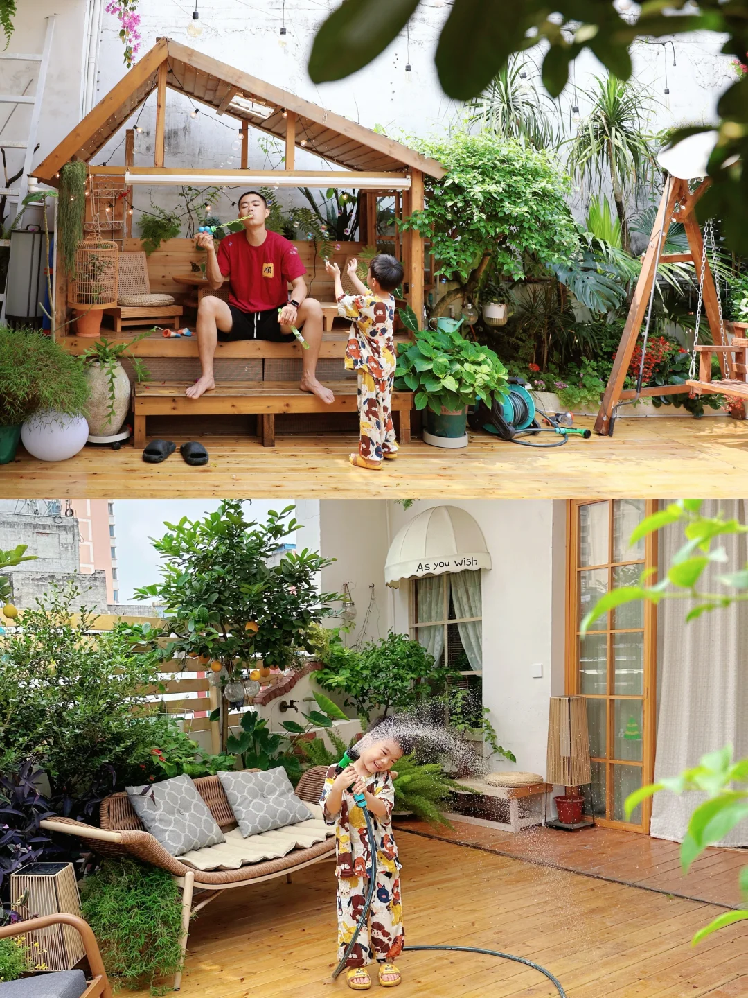 住了一年带露台花园的房子🏠开始期待夏天啦