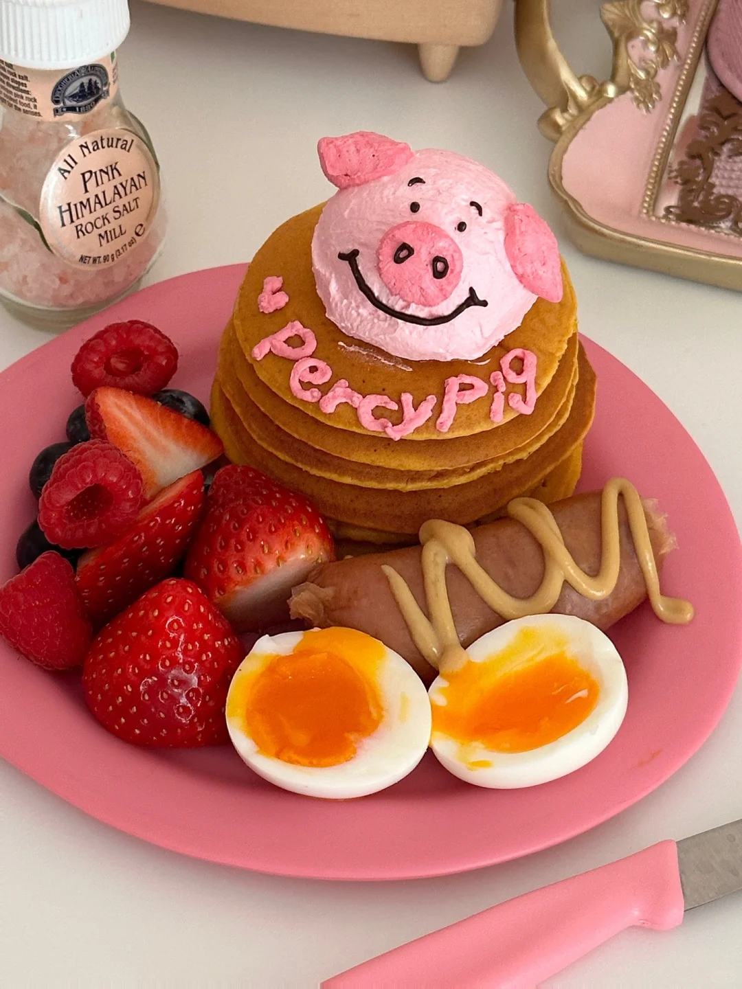 玛莎猪南瓜松饼早餐