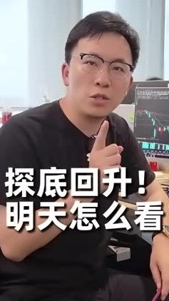 今天大盘走出标准探底回升，那明天行情怎么看？
我直接给结论：明天看涨，走向上反包