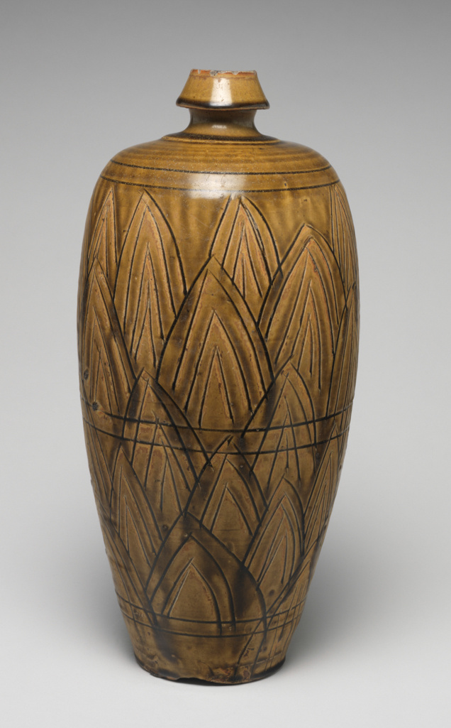 英国剑桥大学菲茨威廉博物馆收藏的宋代的磁州窑梅瓶 