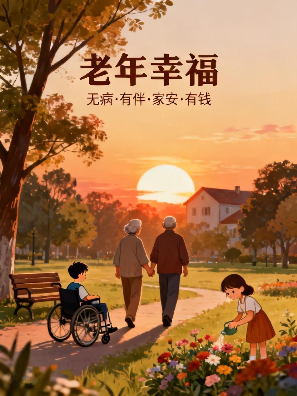 人到老年，幸福其实很简单。身体无病痛就是福，能生活自理，腿脚灵便，不用被病痛折磨