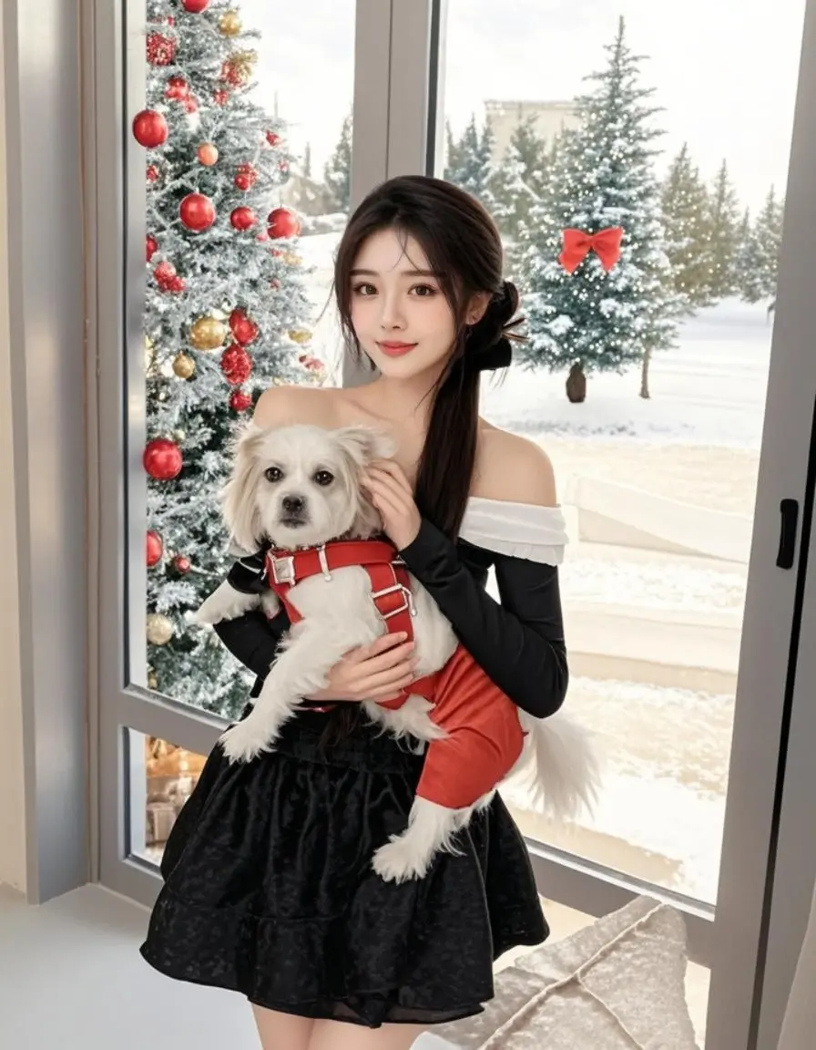 萌宠圣诞倩影 原来ai写真可以这么美 人生总得有一套ai写真吧 谁拍谁...