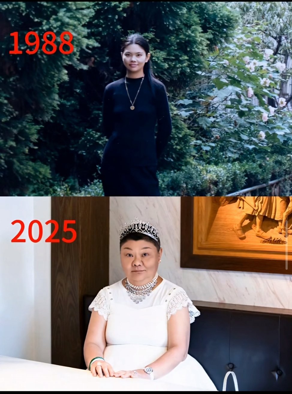 上海安福路小公主1988年和2025年的对比图。 