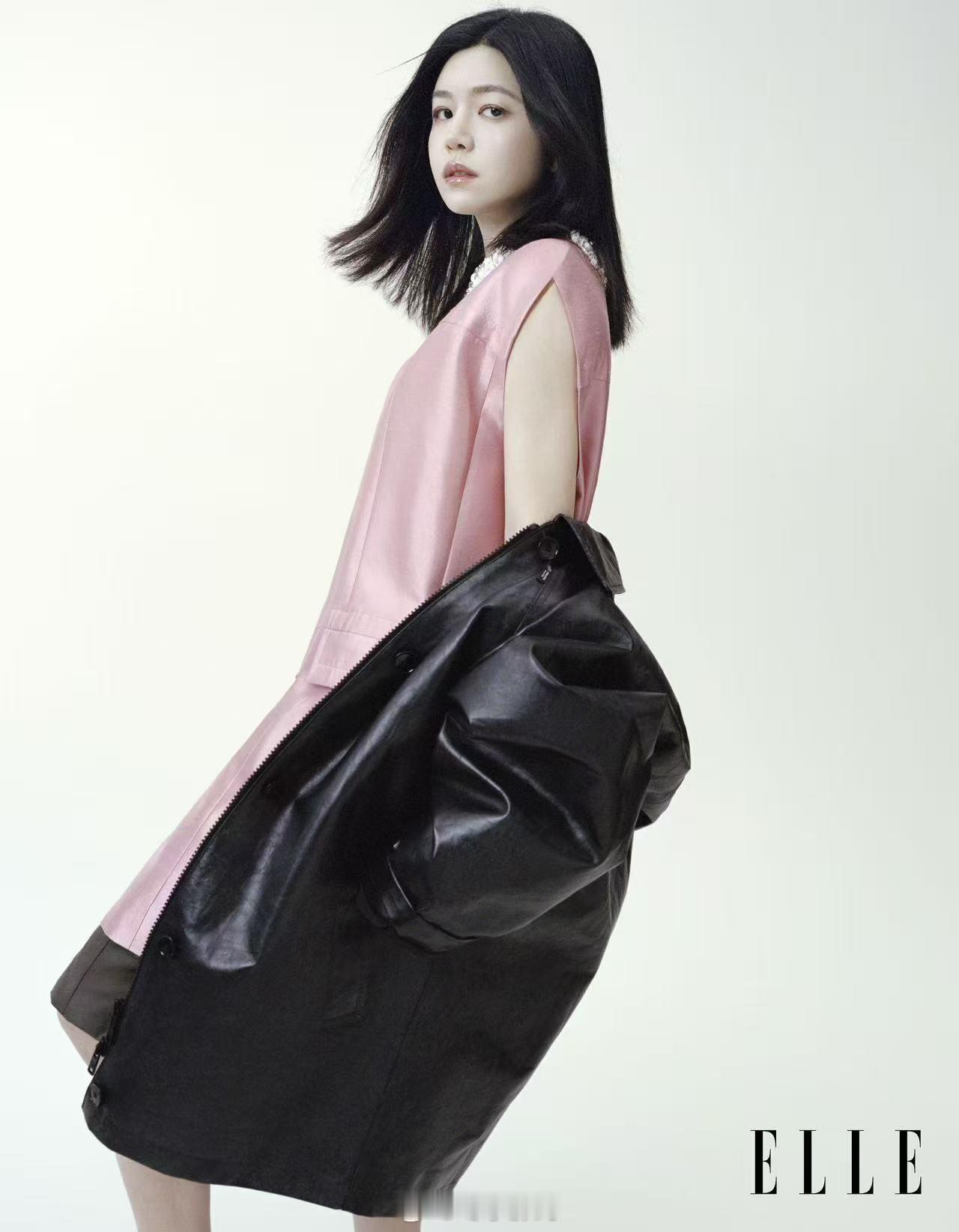 陈妍希开春ELLE大片陈妍希马卡龙色系大片 春天最治愈的画面来了！身着马卡龙色系