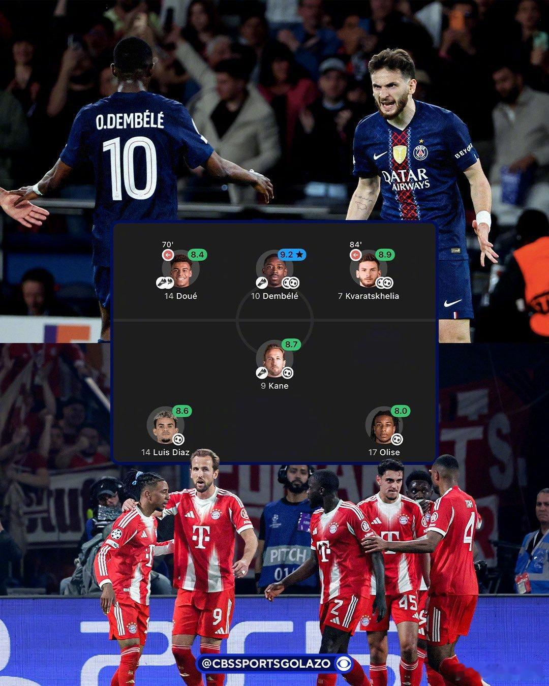 【巴黎圣日耳曼5比4拜仁 ，针尖对麦芒！】巴黎三叉戟vs拜仁三叉戟！欧冠联赛