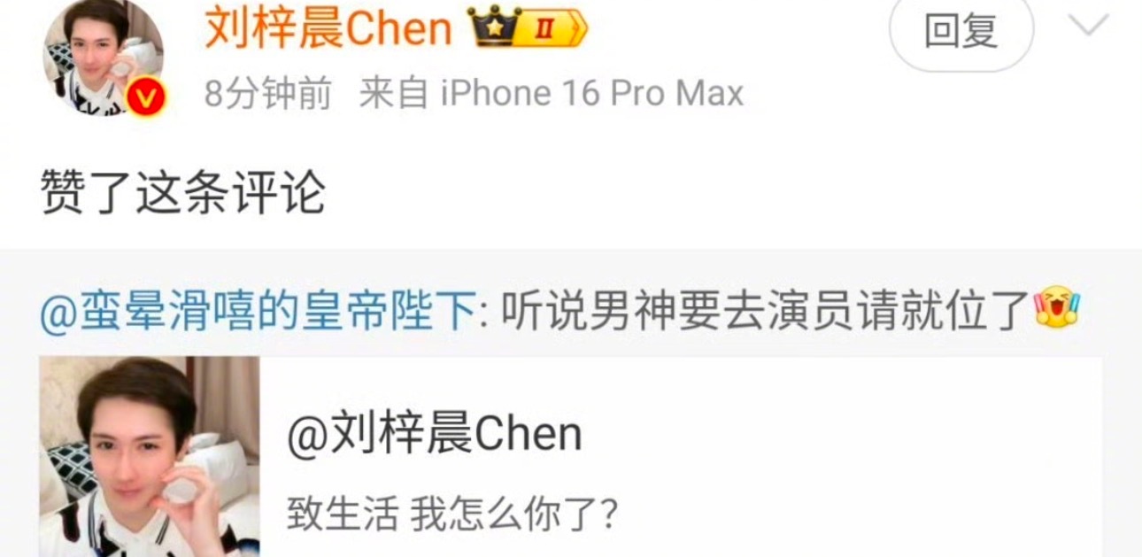 啊？刘梓晨真的要参加演员请就位3了？[跪了]不敢想象有多辣眼睛[跪了] 