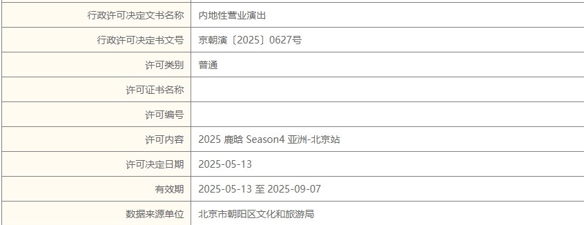 鹿晗亚巡北京站获批 妈呀 是亚洲巡演 ​​​