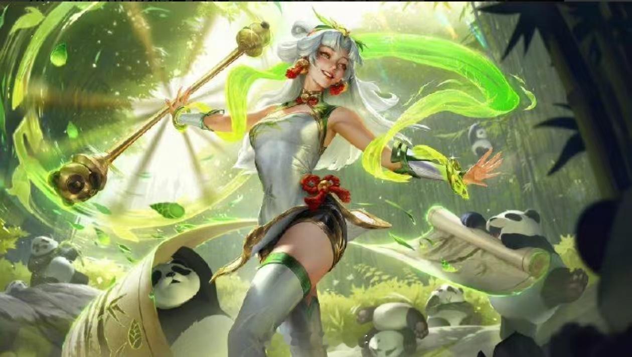 拉克丝成都非遗代言人拉克丝这次皮肤的海报画的是真可以，三个成都非遗的臻彩也蛮有特