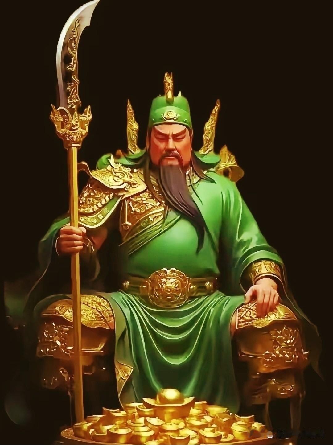 关公护宅添祥瑞，
招财进宝旺家门。