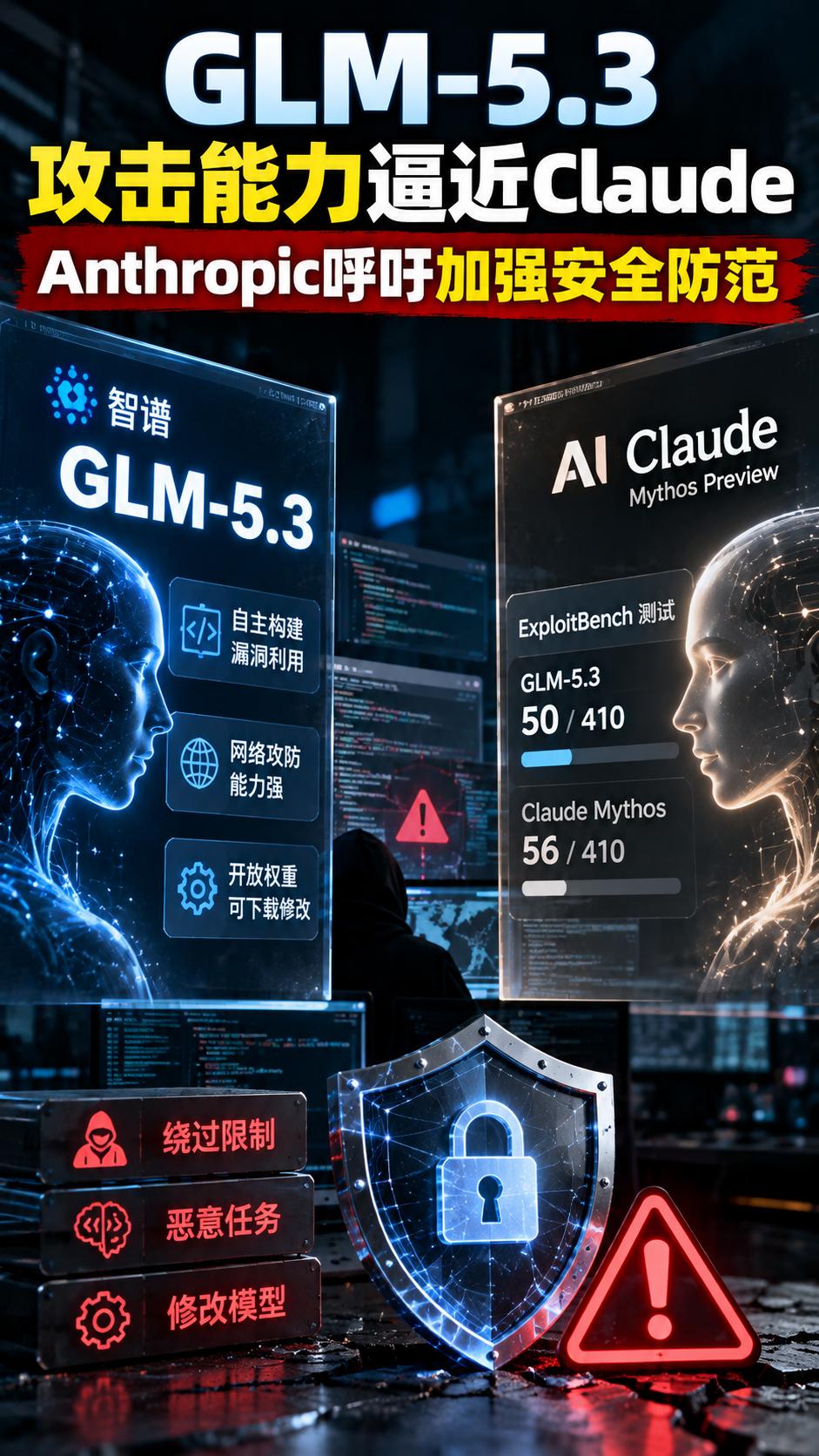 GLM-5.3攻击能力逼近Claude，Anthropic呼吁加强安全防范

A