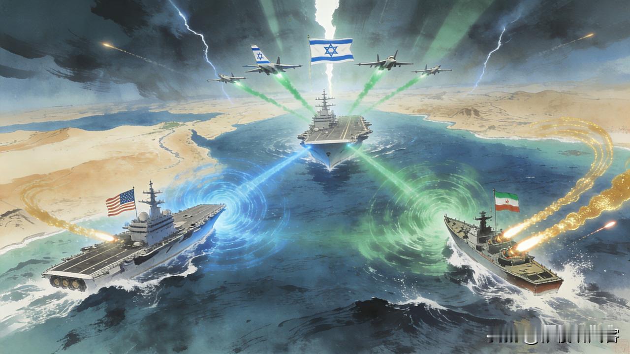 特朗普 内塔尼亚胡、哈梅内伊（已殉道）波斯湾・音波对决

美以吹箫，伊朗弄筝，波