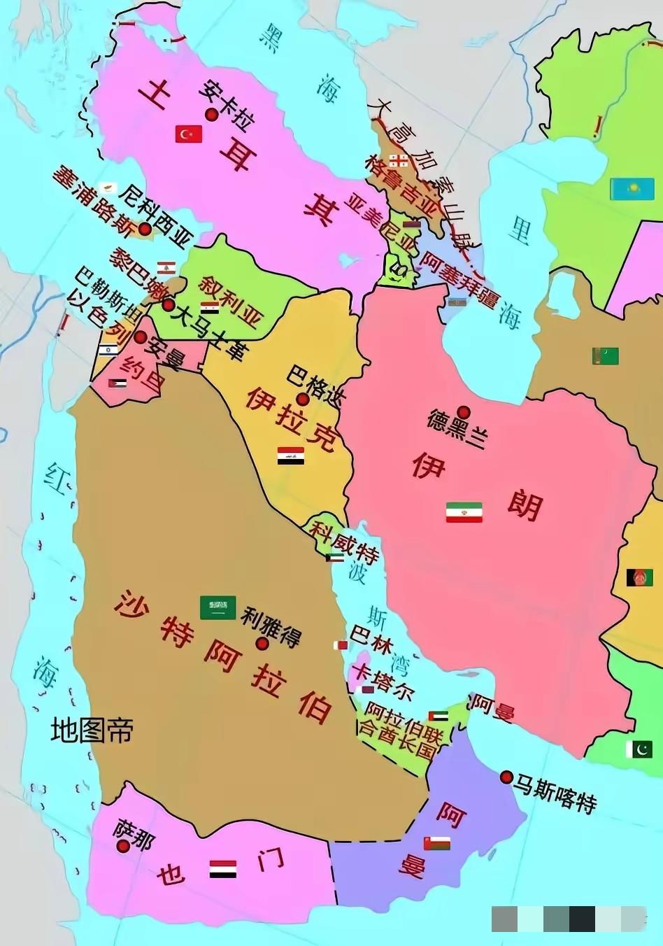 中东石油储量最多的10个国家名单
 1. 沙特阿拉伯：2672亿桶、全球排名第2