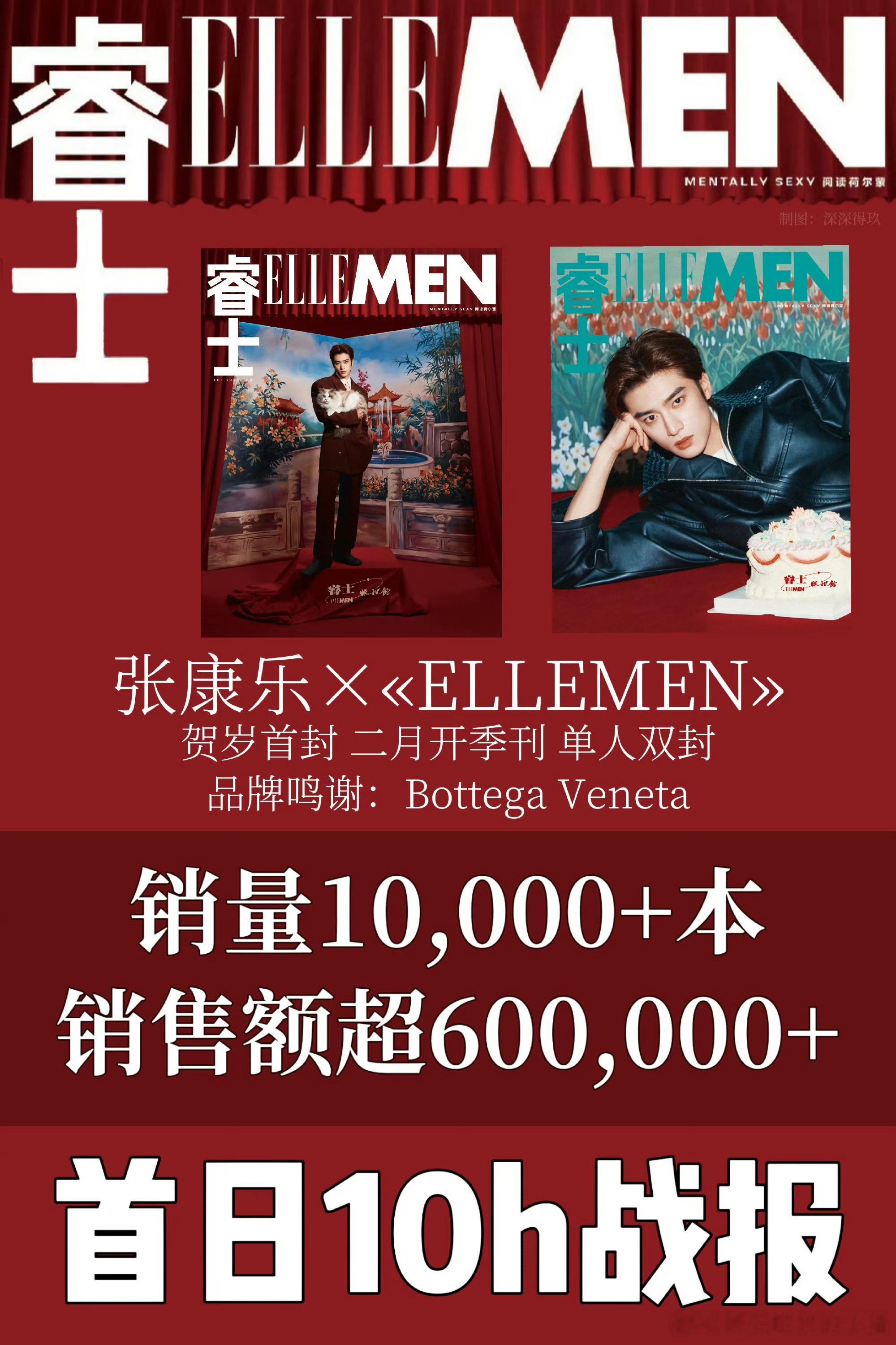 张康乐ELLEMEN杂志销量战报