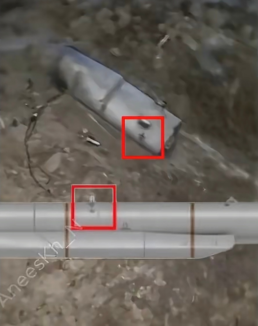 有细心的外国网友找回5.7空战当晚第一时间的坠机现场视频，一帧一帧比对出了一枚欧