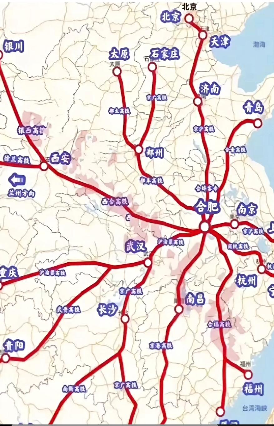 看看高铁的中心在哪？高铁路线 [赞]