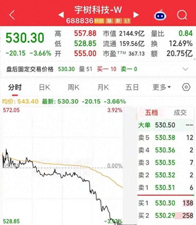 宇树科技上市14天大跌52%，抄底的散户亏惨了