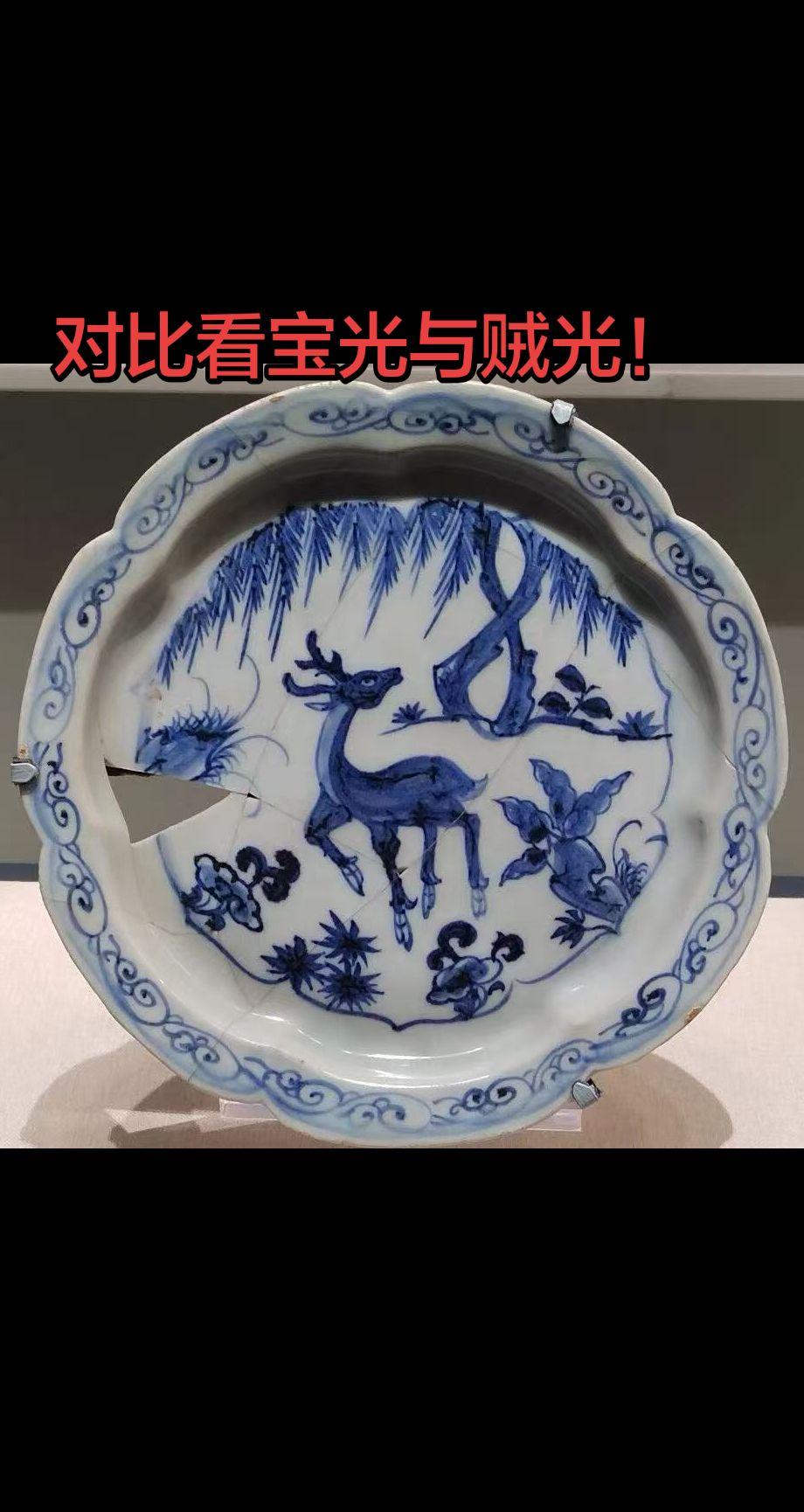 对比看宝光与贼光！瓷器鉴藏青花瓷 古玩行古董艺术品拍卖 收藏家