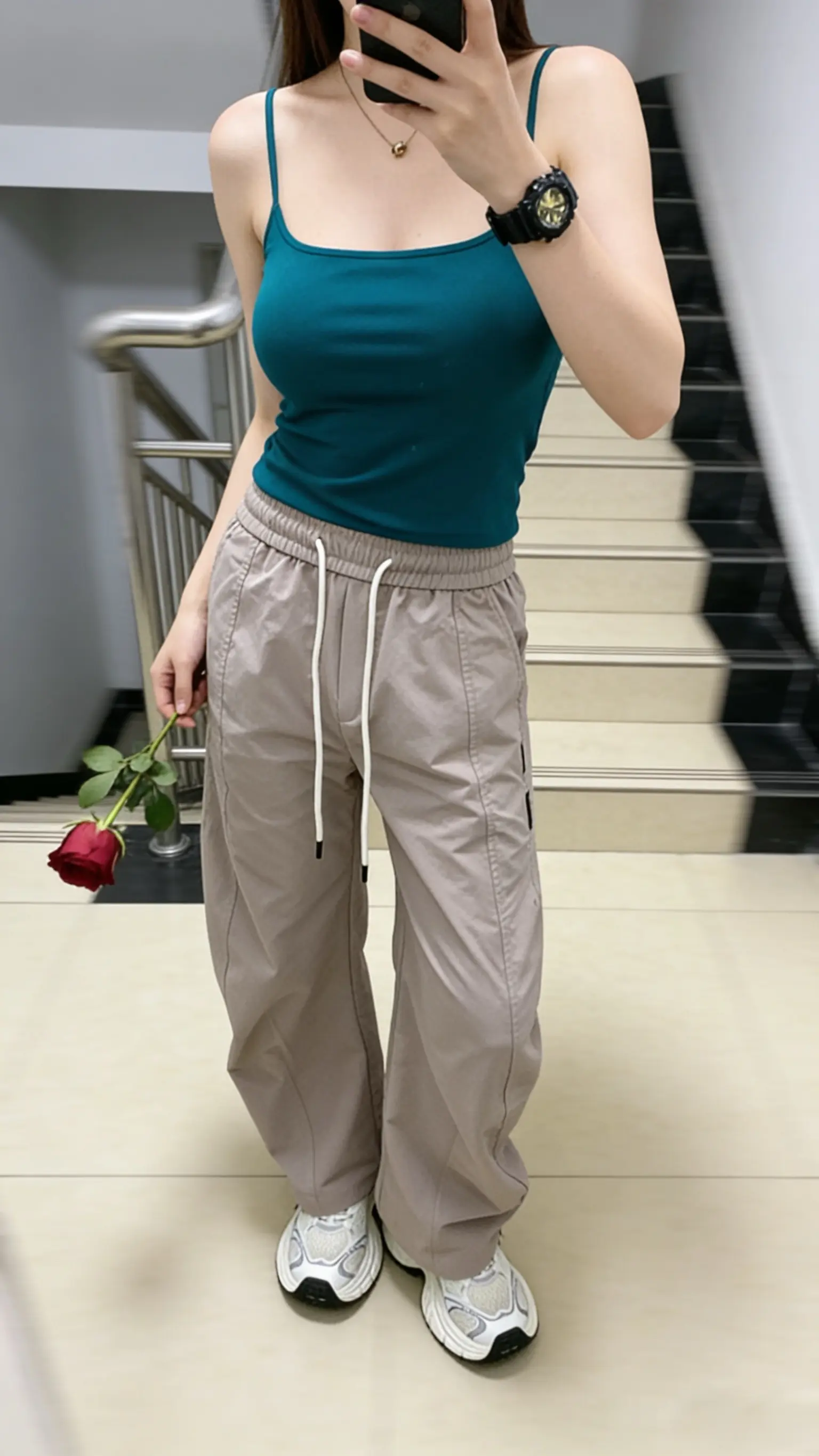 裤子男夏季薄款多巴胺直筒弯刀休闲裤男痞帅潮牌宽松速干伞兵裤男         ✓