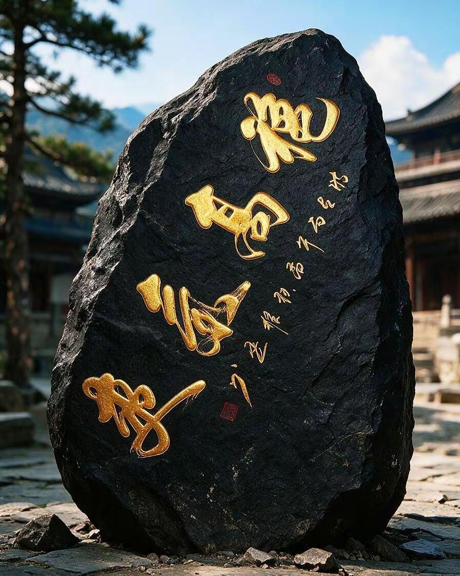维安原创书法作品。AI金石篆金书法字