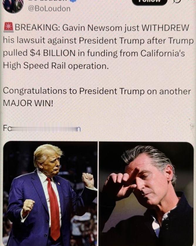 大反转！特朗普政府曾叫停对加州高铁项目的 40 亿美元联邦拨款，加州方面随后提起