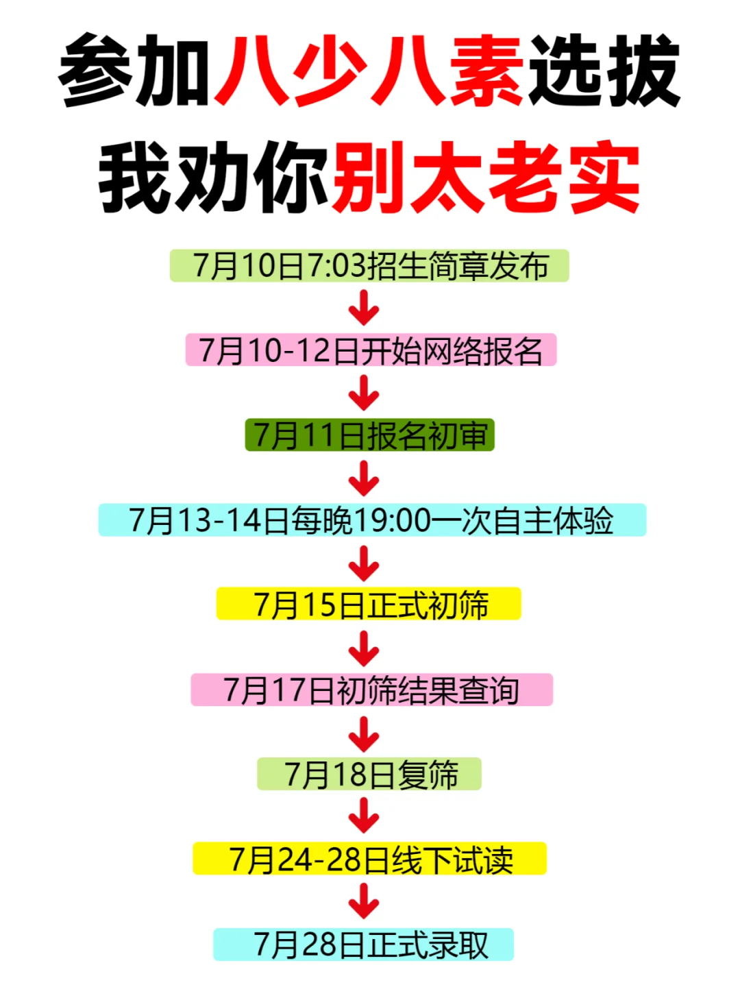 参加八少八素我劝你别太老实😅