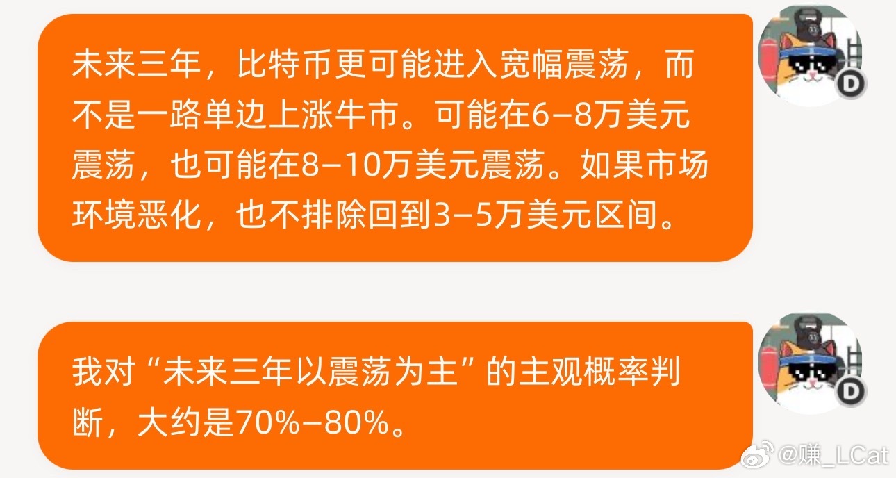 一跌就喊熊，一涨就喊牛。🥹加密市场市场就不能在不同区间里反复震荡几年吗？要做交
