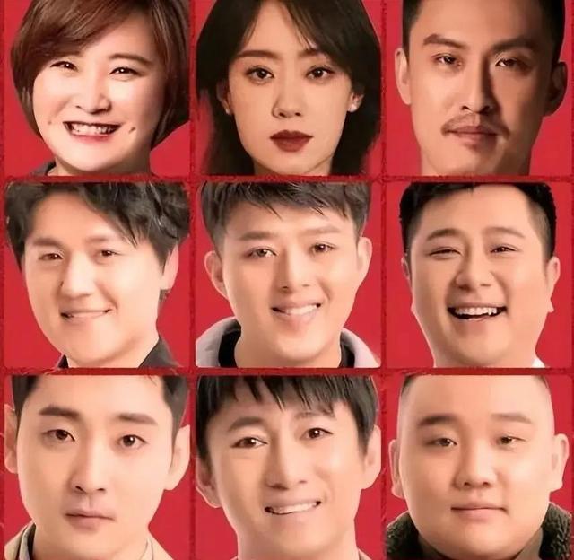 这9个人曾经都是大碗娱乐旗下的艺人，第一排我都认识，依次是贾玲，张小斐，许君聪。