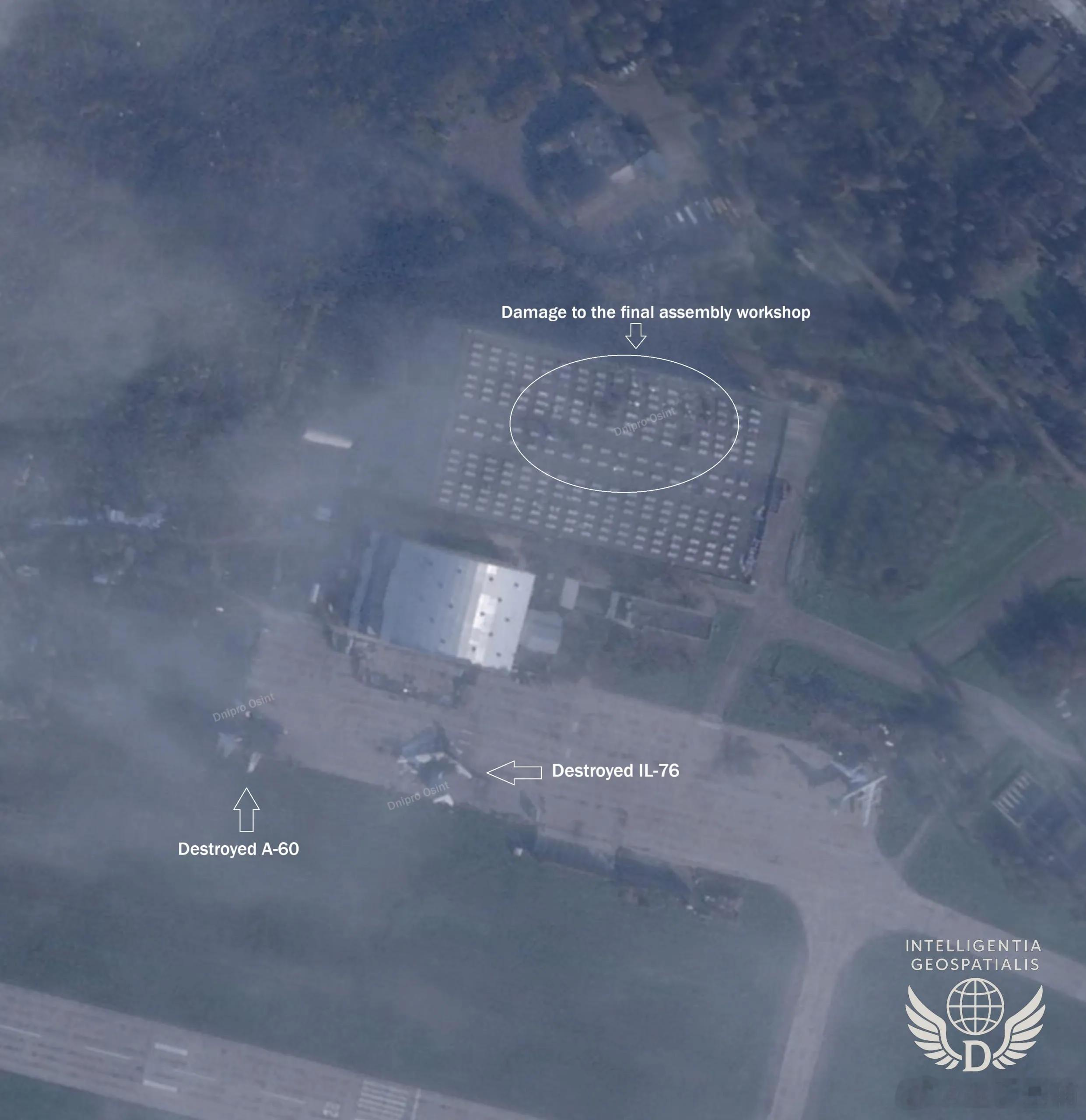 乌克兰武装部队在塔甘罗格工厂烧毁了两架贵重飞机在俄罗斯罗斯托夫州塔甘罗格市，位于