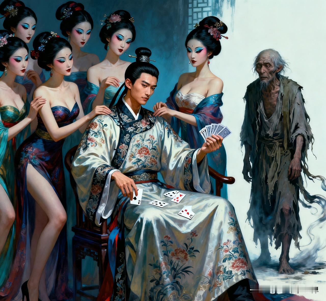 金瓶梅中的陈敬济是怎么把一手王炸的牌打成渣的？这哥们堪称头号作死能手，别看他27