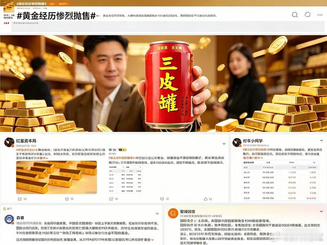 最近金价的过山车行情看得人心脏都跟着晃😂 一边是多国央行抛售、机构下调预期，一